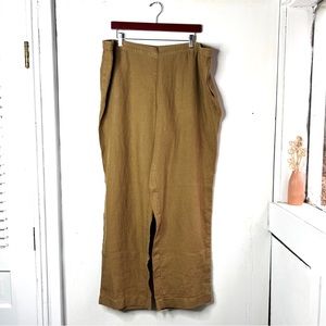 J. Jill Dark Tan Linen Wide Leg Pants NWT
